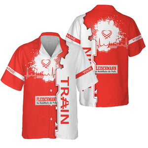 Railspirit Personalized Fleischmann And Western Railroad Hawaiian Shirt Engine Heartbeat and Track Love Style Shirt Gift Idea For Train Lovers