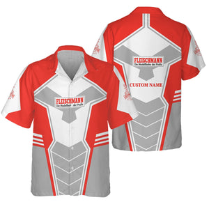 Railspirit Personalized Fleischmann And Western Railroad Hawaiian Shirt Engine-Inspired Style Train Shirt for Railroad Fanatic