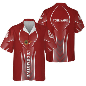 Railspirit Personalized Western Maryland Railway Hawaiian Shirt Striking Line Style Train Shirt For Locomotive Lovers