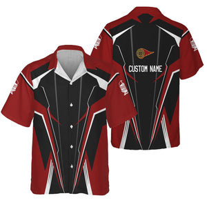 Railspirit Personalized Western Maryland Railway Hawaiian Shirt Lightning-Edge Design Train Shirt For Railroad Lovers