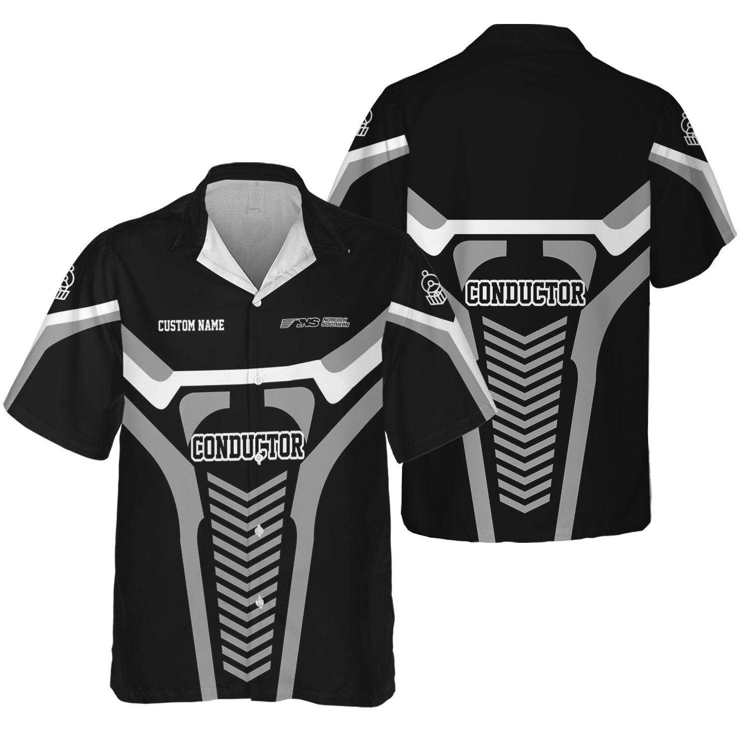 Railspirit Personalized Norfolk Southern Railway Hawaiian Shirt Track-Inspired with Custom Job Position Train Shirt