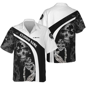 Railspirit Personalized Norfolk Southern Railway Hawaiian Shirt Flame Skull Design Train Shirt for Locomotive Fans