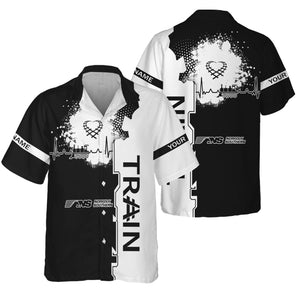 Railspirit Personalized Norfolk Southern Railway Hawaiian Shirt Engine Heartbeat and Track Love Style Shirt Gift Idea For Train Lovers