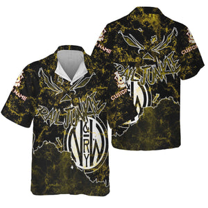 Railspirit Personalized Norfolk and Western Railway Hawaiian Shirt Torn Graphic Style N&W Train Shirt For Rail Junkie