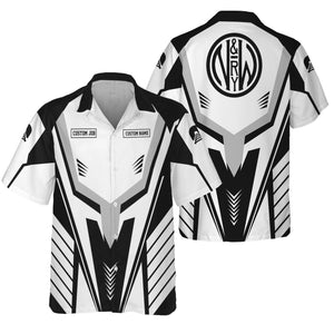 Railspirit Personalized Norfolk and Western Railway Hawaiian Shirt Workwear-Inspired with Custom Position N&W Train Shirt