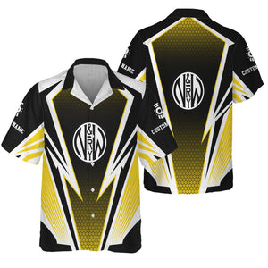 Railspirit Personalized Norfolk and Western Railway Hawaiian Shirt Lightning Graphic Style N&W Shirt Gift Idea For Train Lover