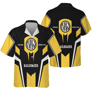 Railspirit Personalized Norfolk and Western Railway Hawaiian Shirt Custom Year Railroader N&W Shirt Gift Idea For Train Lover