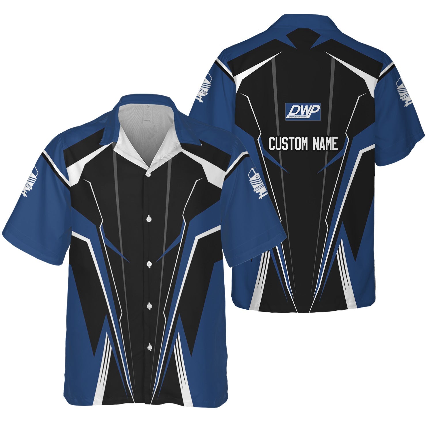 Railspirit Personalized Duluth, Winnipeg and Pacific Railway Hawaiian Shirt Lightning-Edge Design Train Shirt For Railroad Lovers