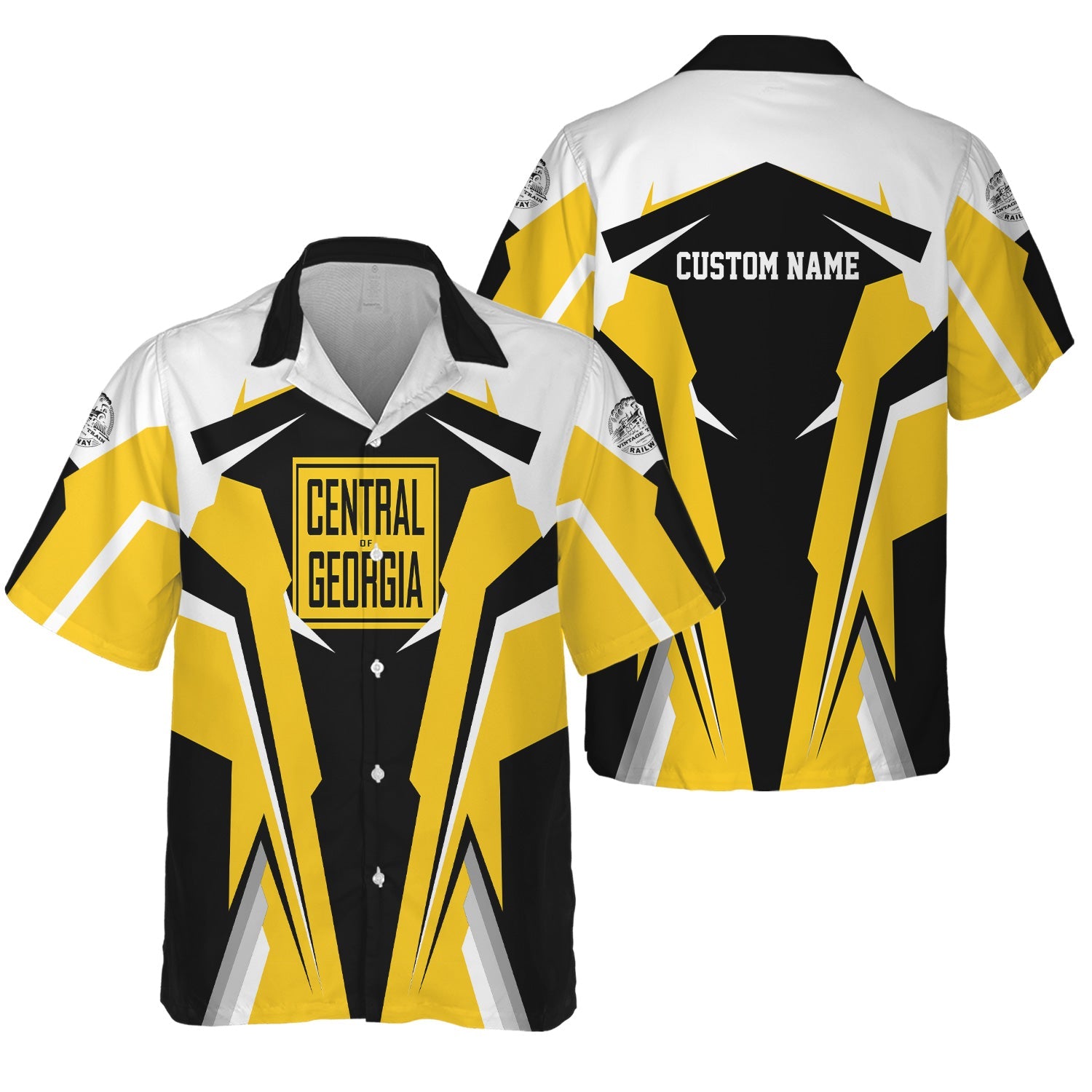 Railspirit Personalized Central of Georgia Railway Hawaiian Shirt Strong Line Style Train Unisex Shirt All Over Print