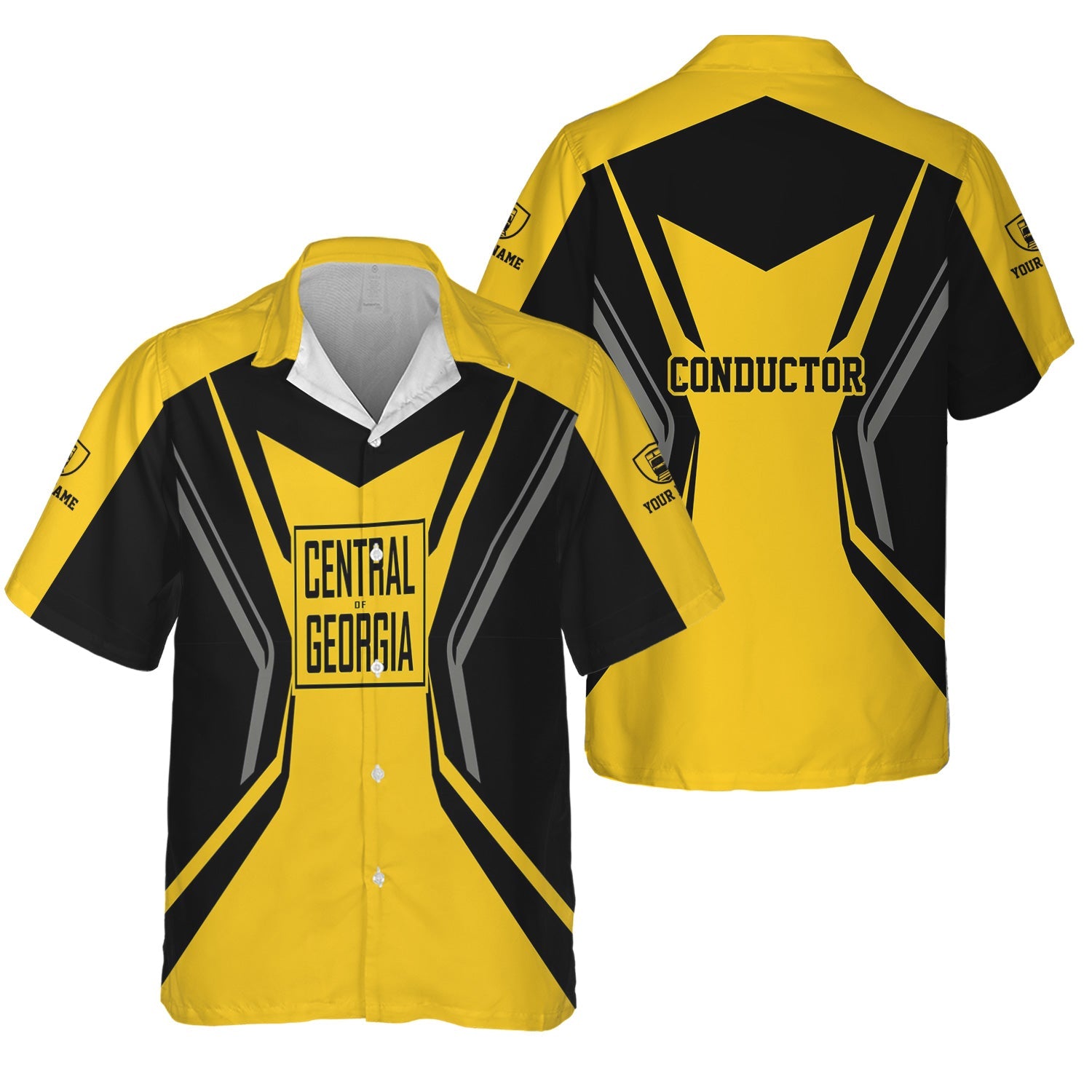 Railspirit Personalized Central of Georgia Railway Hawaiian Shirt Unique Style with Custom Job Train Shirt