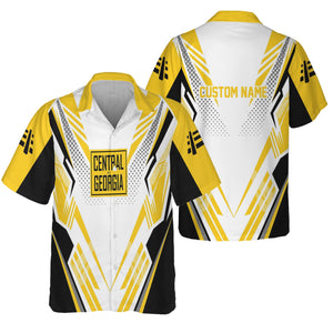 Railspirit Personalized Central of Georgia Railway Hawaiian Shirt Railroad Tribute Design Train Shirt for Train Lovers