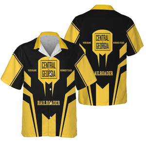 Railspirit Personalized Central of Georgia Railway Hawaiian Shirt Custom Year Railroader Shirt Gift Idea For Train Lover