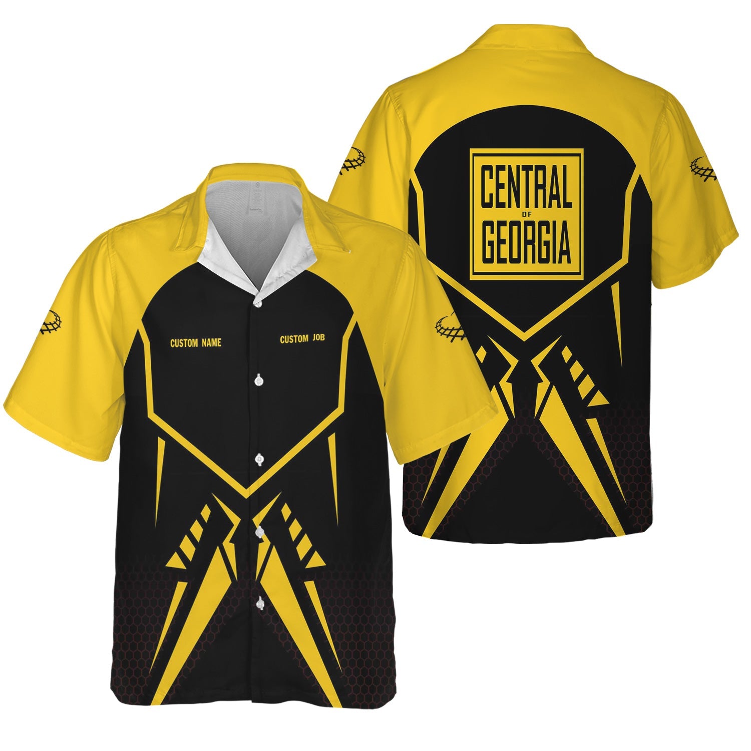 Railspirit Personalized Central of Georgia Railway Hawaiian Shirt Vibriant Style with Custom Position Train Shirt