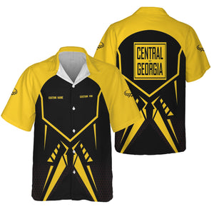 Railspirit Personalized Central of Georgia Railway Hawaiian Shirt Vibriant Style with Custom Position Train Shirt