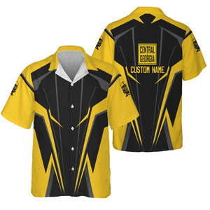 Railspirit Personalized Central of Georgia Railway Hawaiian Shirt Lightning-Edge Design Train Shirt For Railroad Lovers