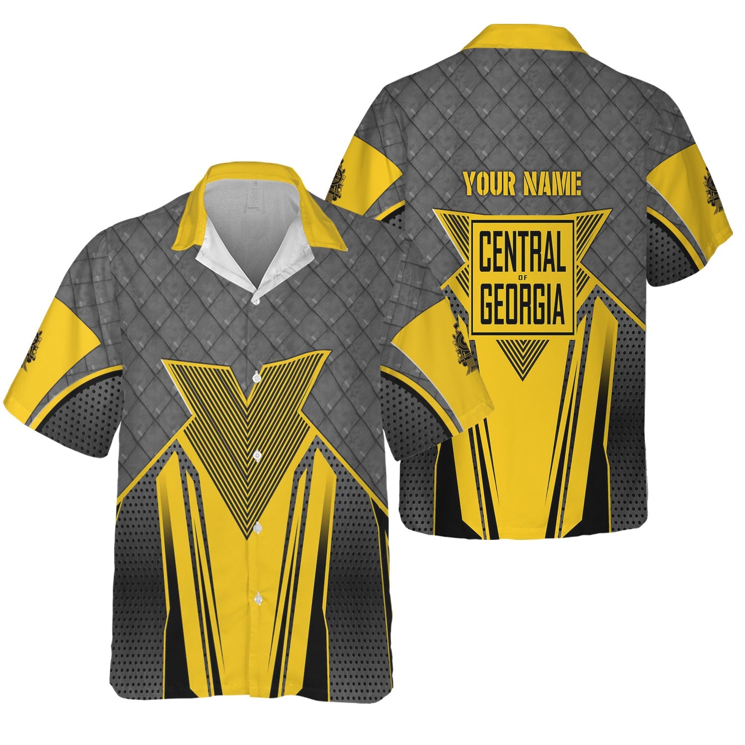 Railspirit Personalized Central of Georgia Railway Hawaiian Shirt Rugged Steel Vibes Train Shirt All Over Print