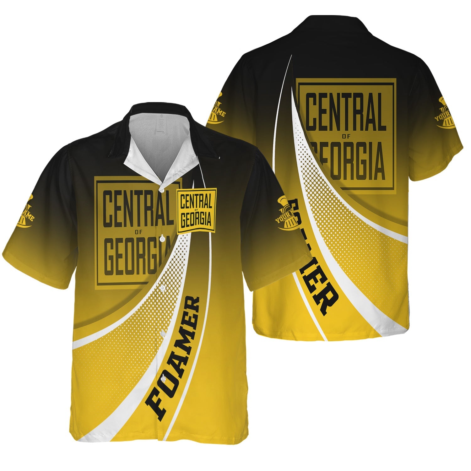 Railspirit Personalized Central of Georgia Railway Hawaiian Shirt Railway-Themed Style Shirt Gift Idea For Trainspotter