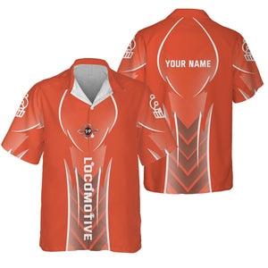 Railspirit Personalized Texas and Pacific Railway Hawaiian Shirt Striking Line Style Train Shirt For Locomotive Lovers