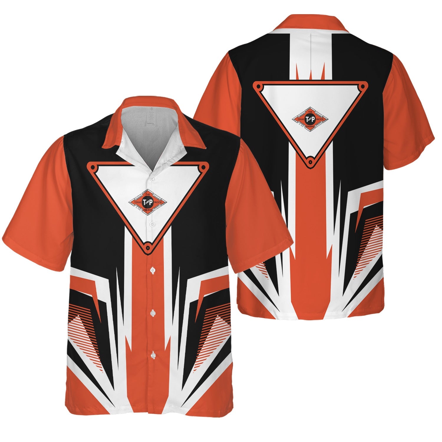 Railspirit Texas and Pacific Railway Hawaiian Shirt Bold Graphic Style All Over Printed Shirt