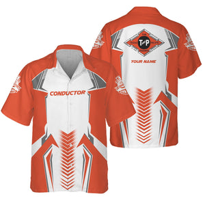 Railspirit Personalized Texas and Pacific Railway Hawaiian Shirt Standout Style with Custom Position Train Shirt