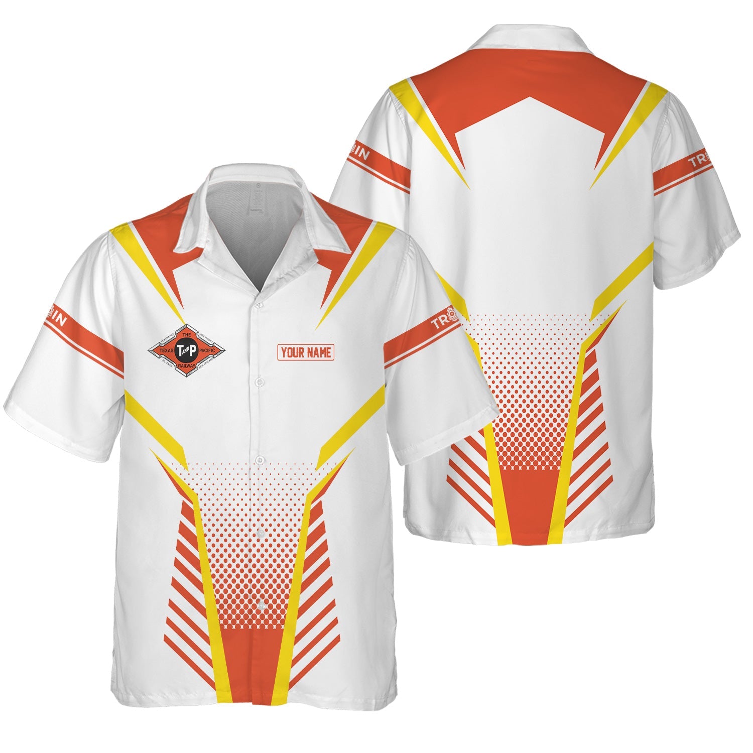 Railspirit Personalized Texas and Pacific Railway Hawaiian Shirt Unisex Train Shirt All Over Print