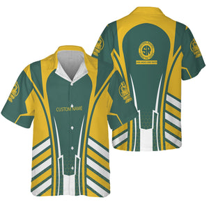 Railspirit Personalized Southern Railway U.S Hawaiian Shirt Striped Railroad Style SOU Train Shirt All Over Print