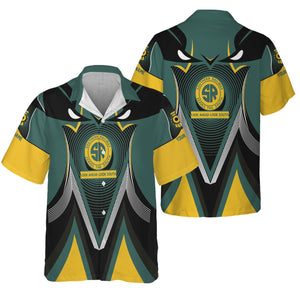 Railspirit Personalized Southern Railway U.S Hawaiian Shirt Vibrant Graphic Pattern SOU Shirt For Train Enthusiasts