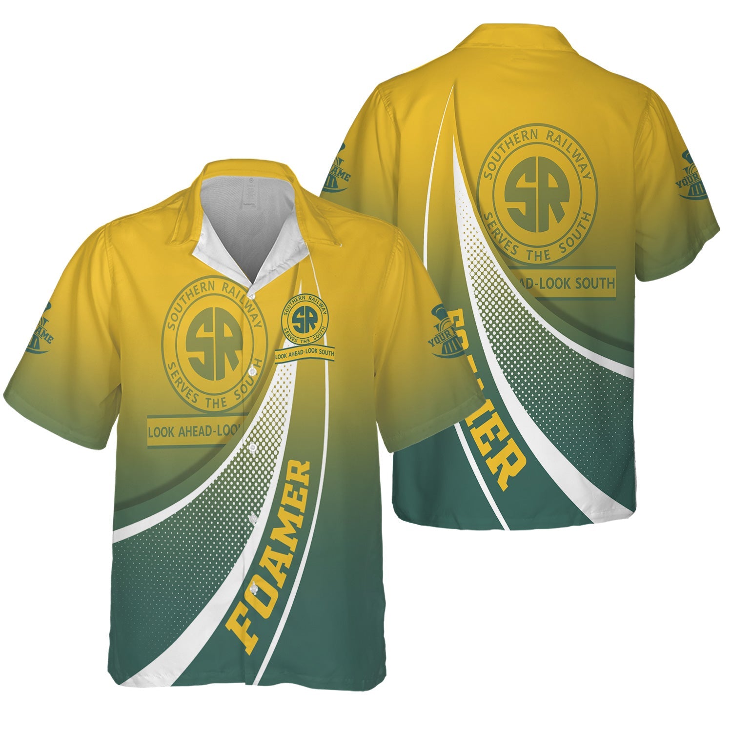 Railspirit Personalized Southern Railway U.S Hawaiian Shirt Railway-Themed Style SOU Shirt Gift Idea For Trainspotter