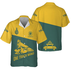 Railspirit Personalized Southern Railway U.S Hawaiian Shirt One Track Mind Unisex Train Shirt Gift Idea For Train Lover