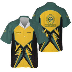 Railspirit Personalized Southern Railway U.S Hawaiian Shirt Vibriant Style with Custom Position SOU Train Shirt