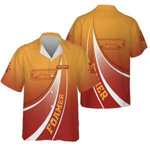 Railspirit Personalized Chicago South Shore and South Bend Railroad Hawaiian Shirt Railway-Themed Style Shirt Gift Idea For Trainspotter