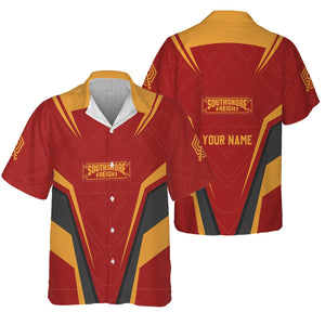 Railspirit Personalized Chicago South Shore and South Bend Railroad Hawaiian Shirt Railway Inspired Apparel Train Shirt For Train Lovers