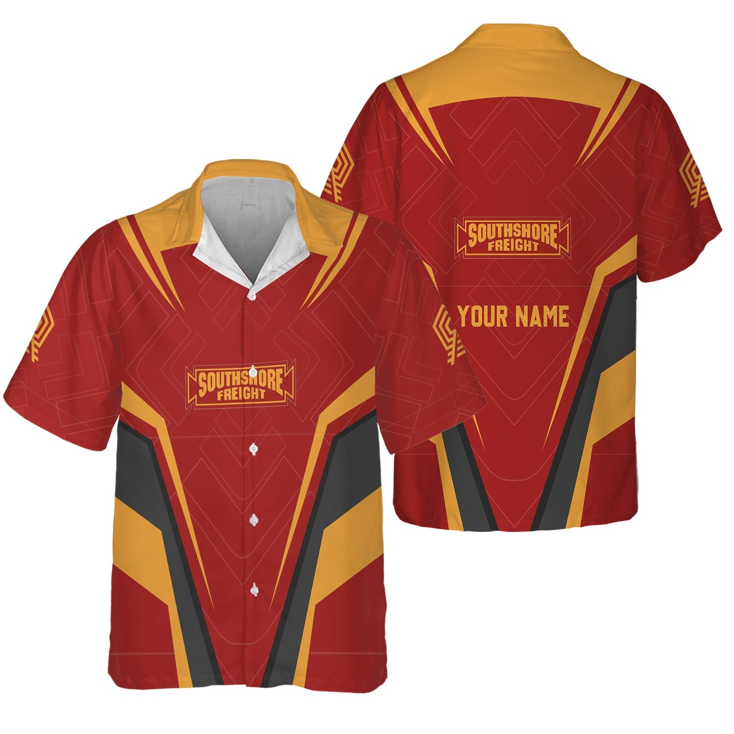 Railspirit Personalized Chicago South Shore and South Bend Railroad Hawaiian Shirt Railway Inspired Apparel Train Shirt For Train Lovers