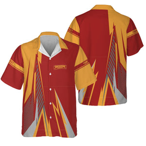 Railspirit Personalized Chicago South Shore and South Bend Railroad Hawaiian Shirt Lightning-Inspired Railway Style Shirt For Train Lovers