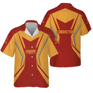 Railspirit Personalized Chicago South Shore and South Bend Railroad Hawaiian Shirt Unique Style with Custom Job Train Shirt