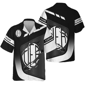 Railspirit Personalized Union Electric Railway Hawaiian Shirt Ripped Texture Style Train Shirt For Railroad Fanatic