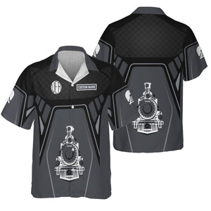 Railspirit Personalized Union Electric Railway Hawaiian Shirt Steam Locomotive Engine Graphic Train Shirt All Over Print