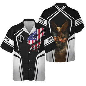 Railspirit Personalized Union Electric Railway Hawaiian Shirt American Eagle Vintage Train Shirt