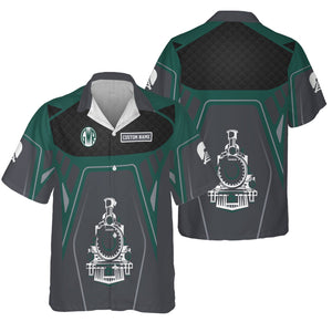 Railspirit Personalized Great Western Railway Hawaiian Shirt Steam Locomotive Engine Graphic Train Shirt All Over Print