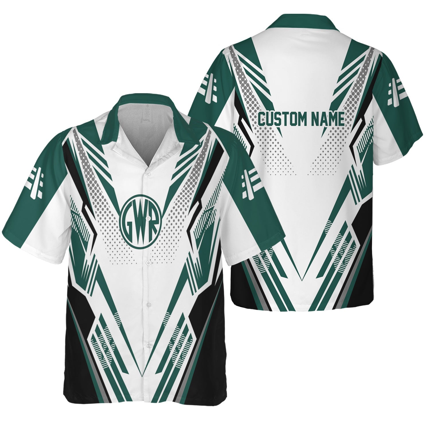 Railspirit Personalized Great Western Railway Hawaiian Shirt Railroad Tribute Design Train Shirt for Train Lovers