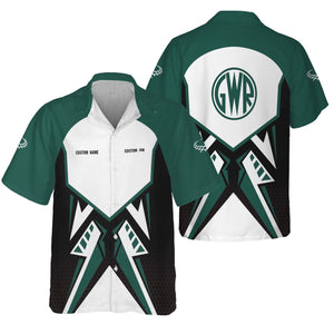 Railspirit Personalized Great Western Railway Hawaiian Shirt Vibriant Style with Custom Position Train Shirt