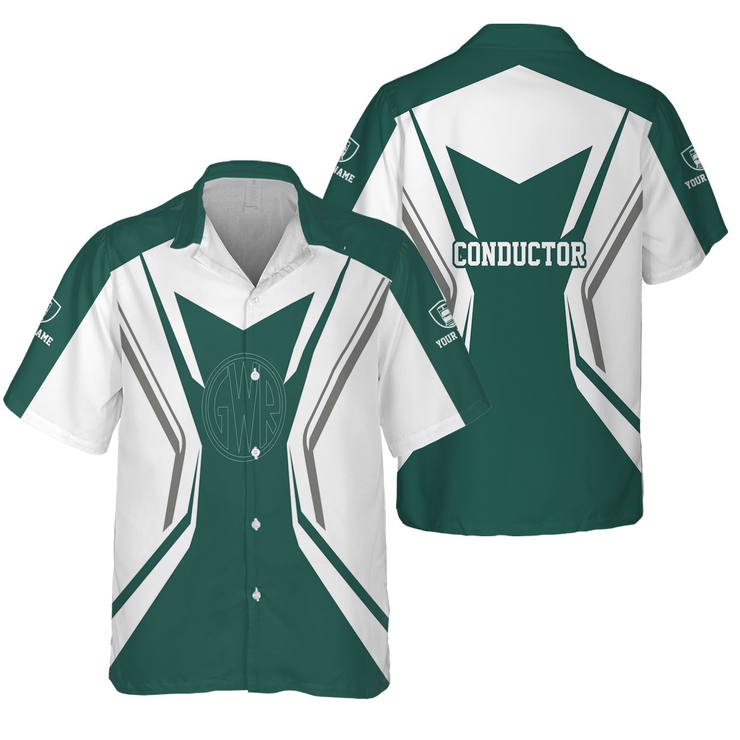 Railspirit Personalized Great Western Railway Hawaiian Shirt Unique Style with Custom Job Train Shirt