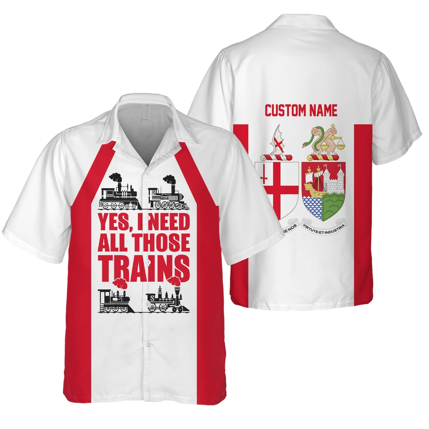 Railspirit Custom Name Great Western Railway Hawaiian Shirt Yes I Need All Those Train Printed Shirt