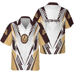 Railspirit Personalized London, Midland and Scottish Railway Hawaiian Shirt Railroad Tribute Design Train Shirt for Train Lovers