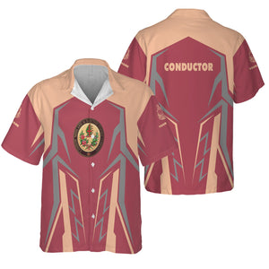 Railspirit Personalized London, Midland and Scottish Railway Hawaiian Shirt Futuristic Design with Custom Job Train Shirt