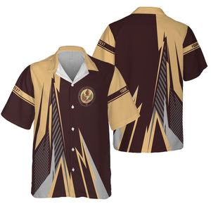 Railspirit Personalized London, Midland and Scottish Railway Hawaiian Shirt Lightning-Inspired Railway Style Shirt For Train Lovers