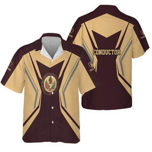 Railspirit Personalized London, Midland and Scottish Railway Hawaiian Shirt Unique Style with Custom Job Train Shirt