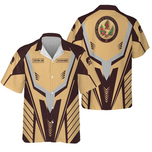 Railspirit Personalized London, Midland and Scottish Railway Hawaiian Shirt Workwear-Inspired with Custom Position Train Shirt