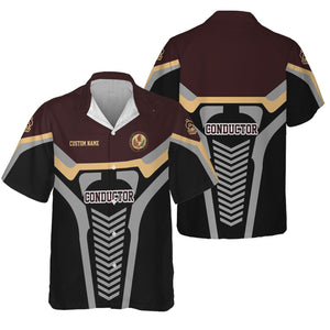 Railspirit Personalized London, Midland and Scottish Railway Hawaiian Shirt Track-Inspired with Custom Job Position Train Shirt