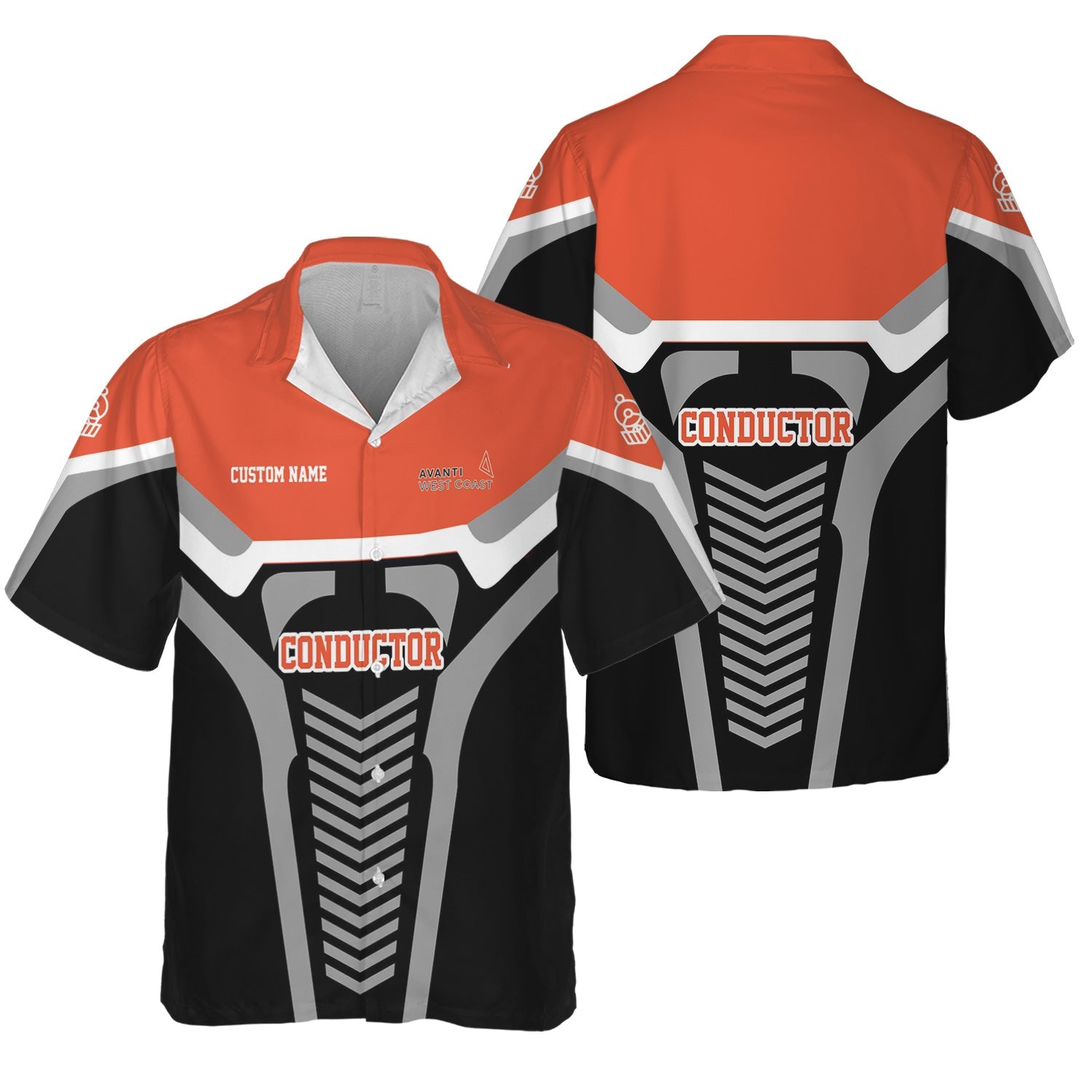 Railspirit Personalized Avanti West Coast Hawaiian Shirt Track-Inspired with Custom Job Position Train Shirt